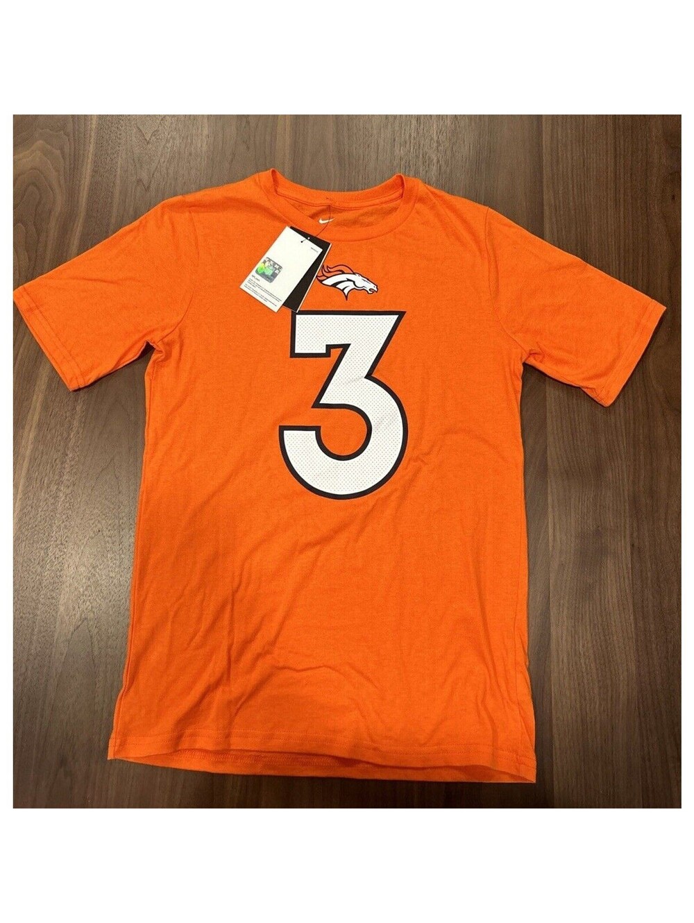 New Fanatics Denver Broncos Russell Wilson #3 Orange Shirt Jersey XL Youth Boys